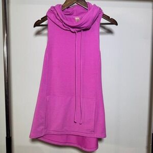 Calia Hot Pink Sleeveless Hoodie With Middle Pocket Size Small Athleisure Spring